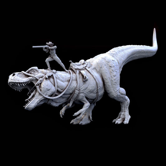 Cowgirl Dino Rider Miniature