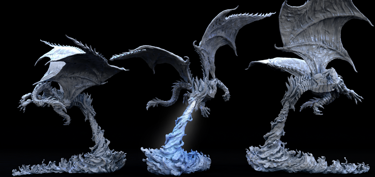 Vile Steel Flying Dragon Miniature